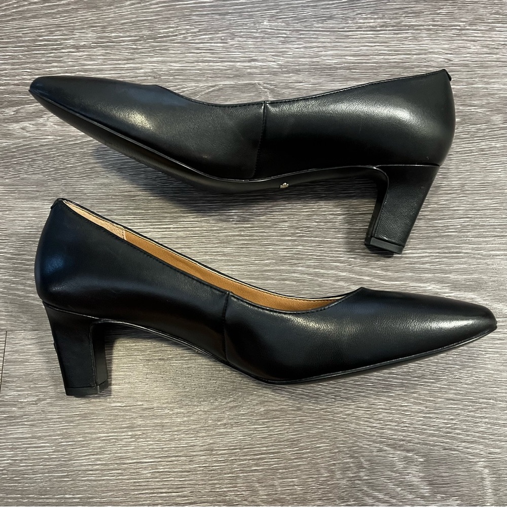 Vionic Women Madison Mia Black Pump Size 10 Block Heel Classic Capsule - Picture 6 of 10
